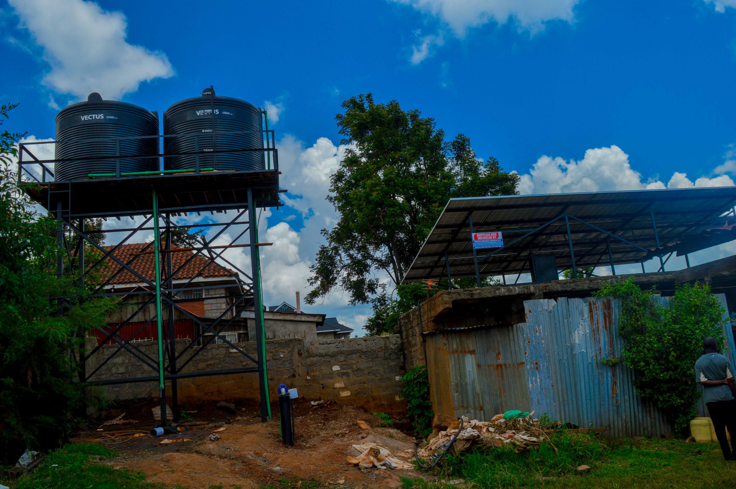 water tower installation